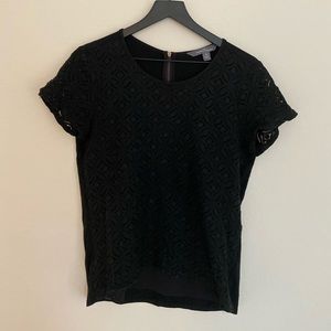 Black Patterned Blouse